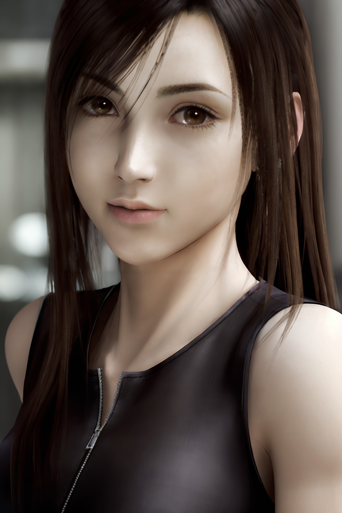 Best quality,masterpiece,ultra high res,tifa_ac,looking at viewer, upper body,